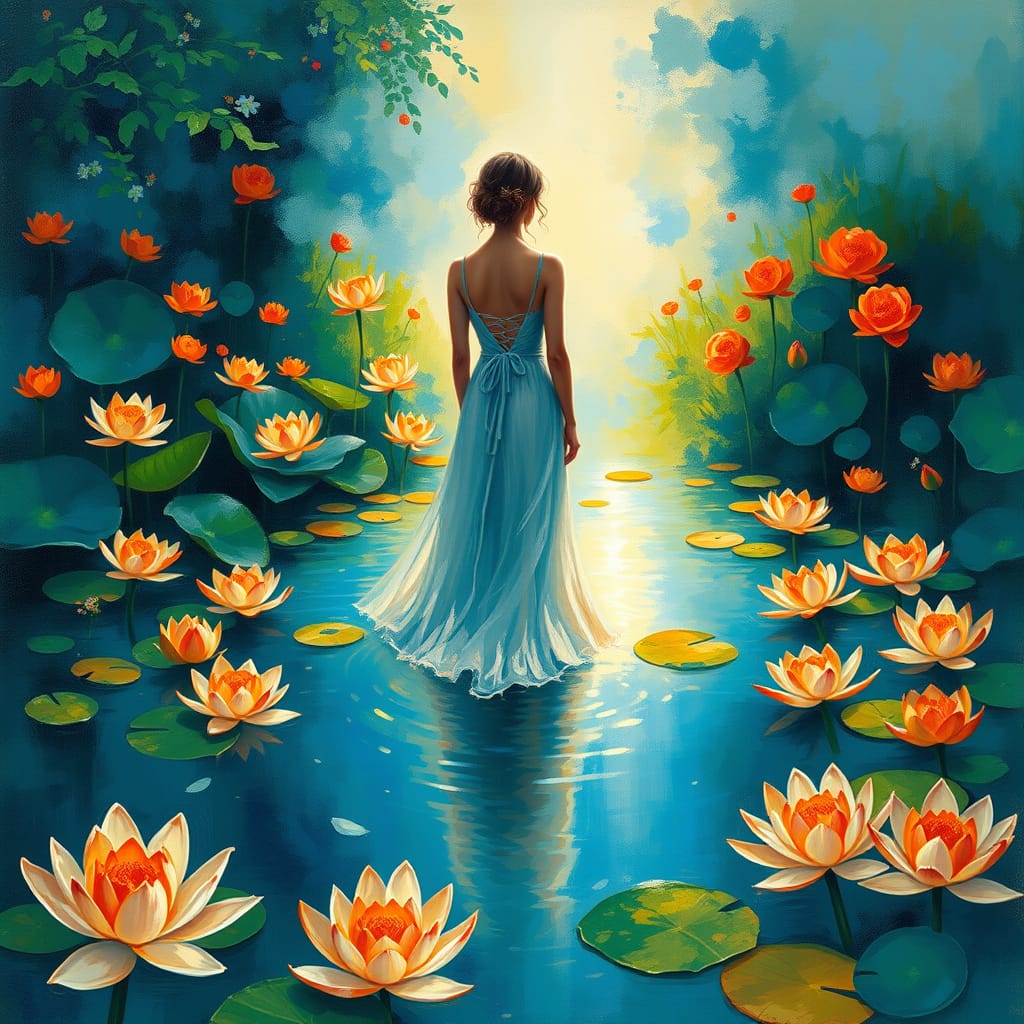 Reflections in the Water Lilies – Journey Through Light and Time – March Storytelling Part&nbsp;3